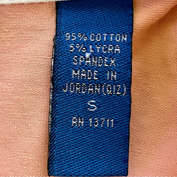 Karen Scott Peach Polo Top with Cream Collar - Picture 9 of 9